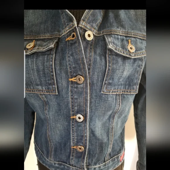 SOLD! Guess Vintage Authentic Original Jean Jacket 100% Cotton Women's Size L - Picture 7 of 15